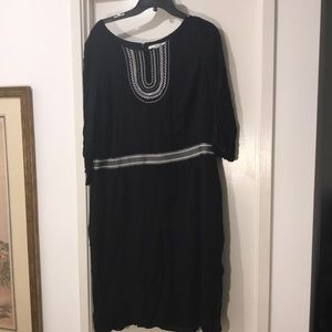Boden bib long sleeve dress.